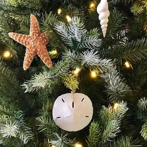 Beach-themed Christmas ornaments