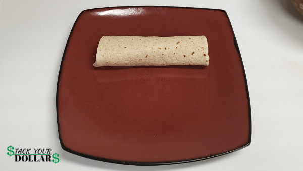 Finished burrito after folding