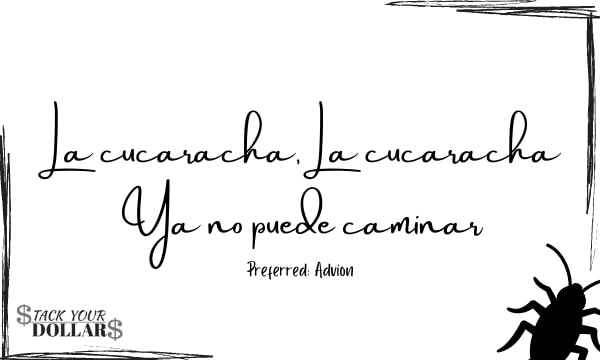 Image of la cucaracha lyrics