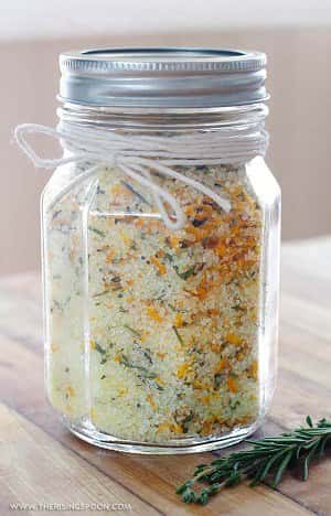Herb salt in a jar